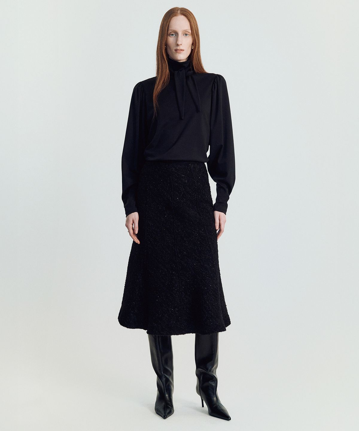 메이버유(MAYVERU) Soline tweed skirt _ Black