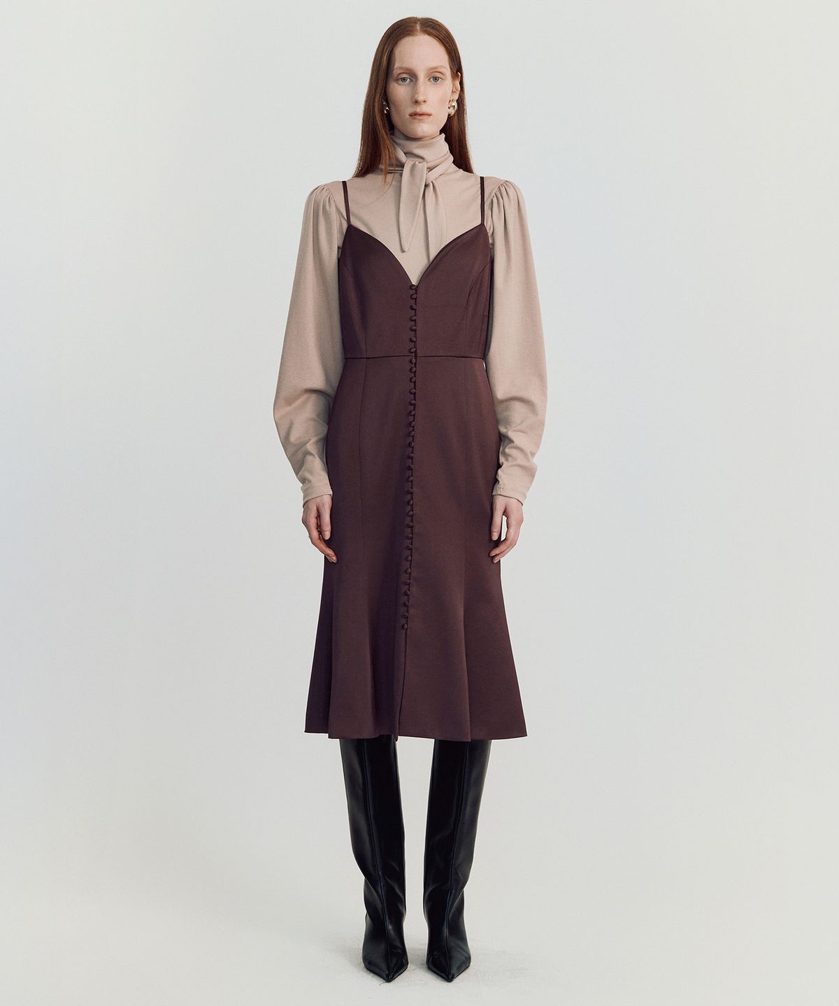 메이버유(MAYVERU) Nola slip dress _ Brown