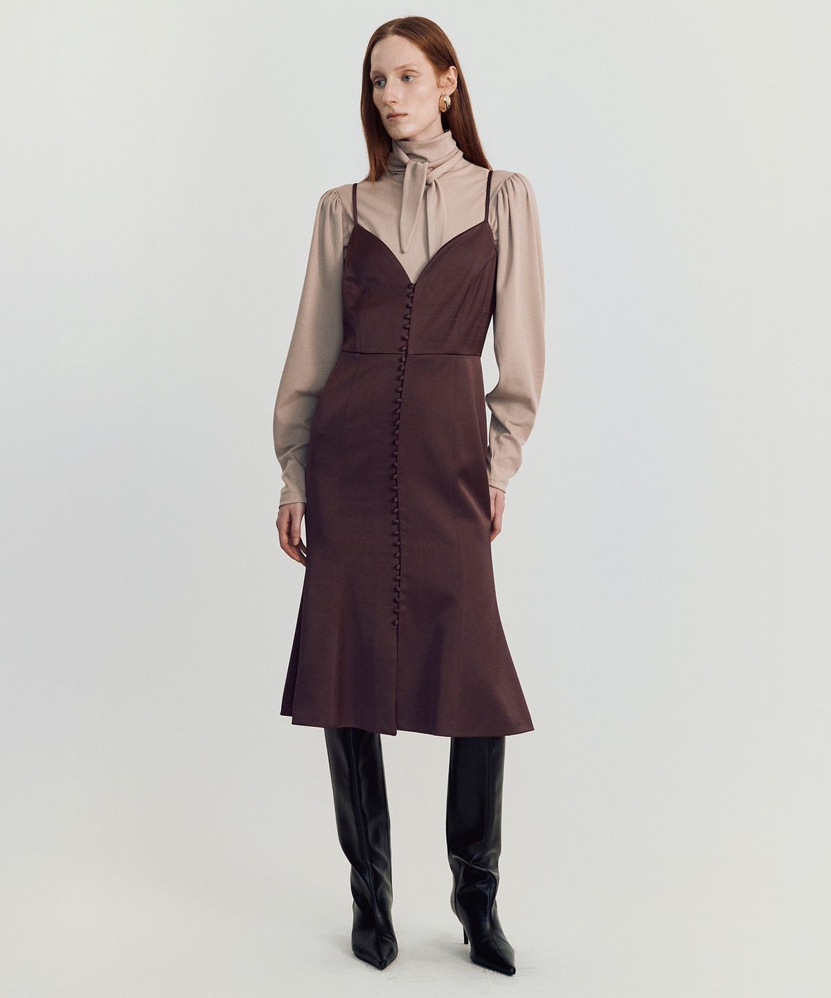 메이버유(MAYVERU) Nola slip dress _ Brown