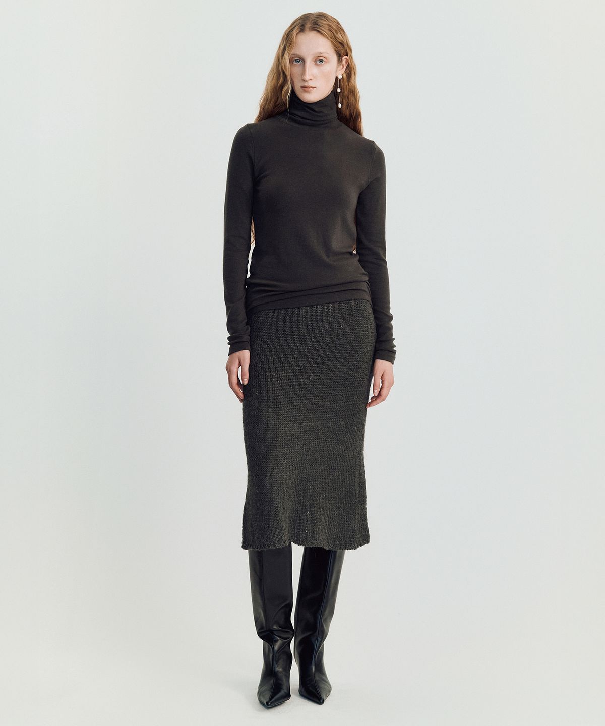 메이버유(MAYVERU) Shawble tweed skirt _ Gray