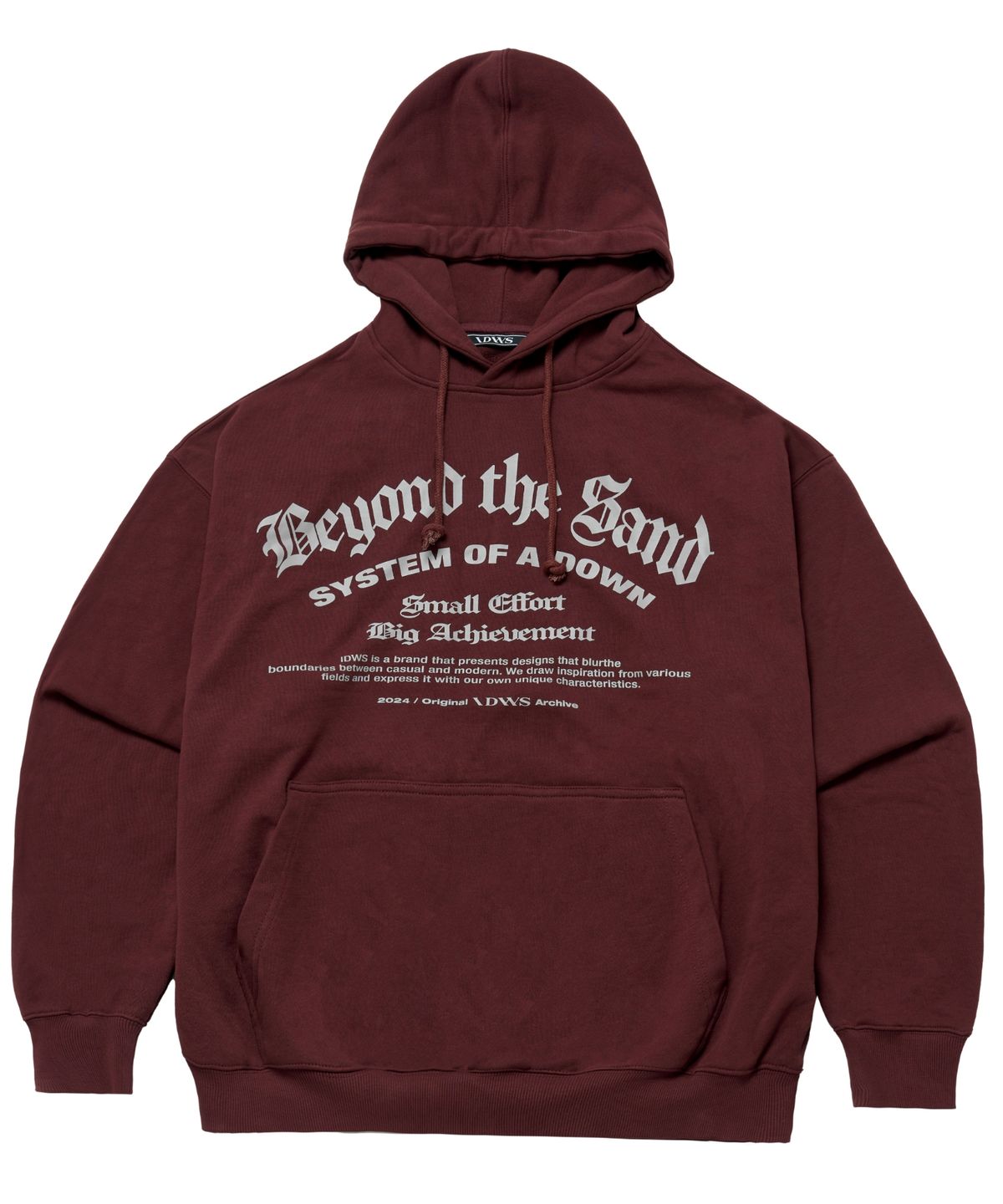 아이돈워너셀(IDWS) System Down Hoodie Burgundy