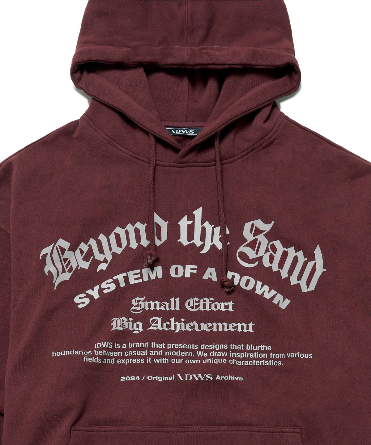 아이돈워너셀(IDWS) System Down Hoodie Burgundy