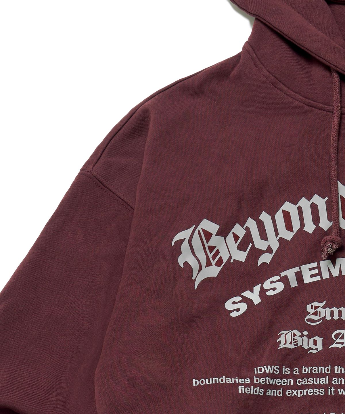 아이돈워너셀(IDWS) System Down Hoodie Burgundy