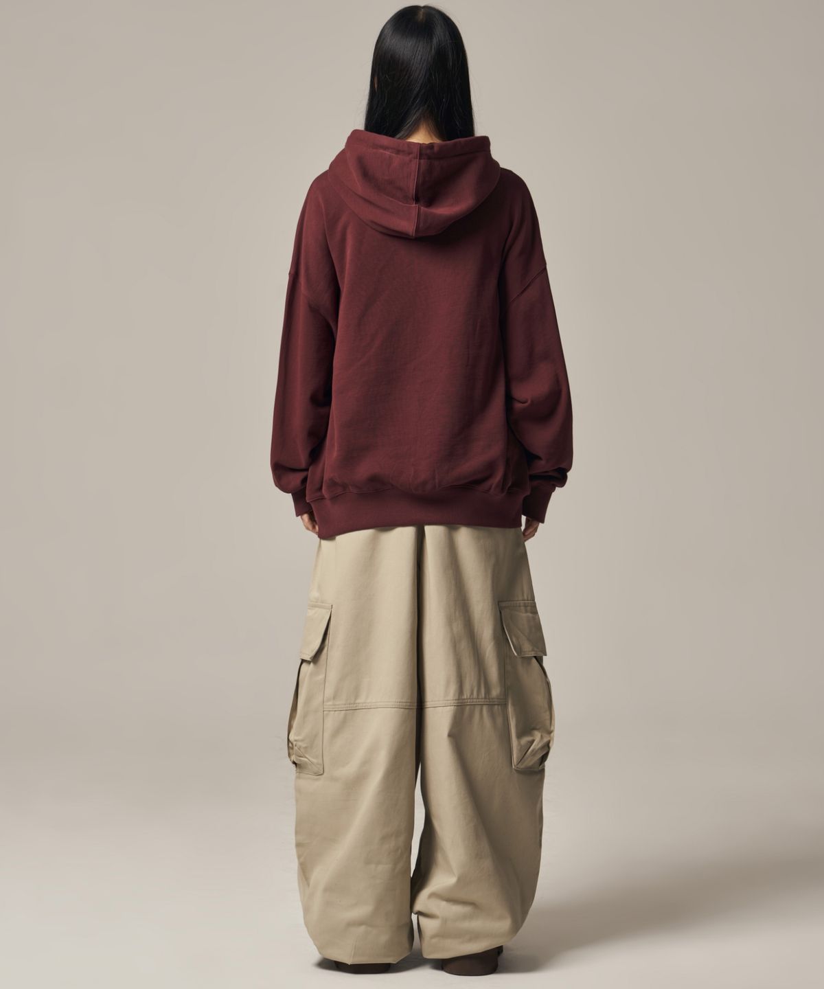 아이돈워너셀(IDWS) System Down Hoodie Burgundy