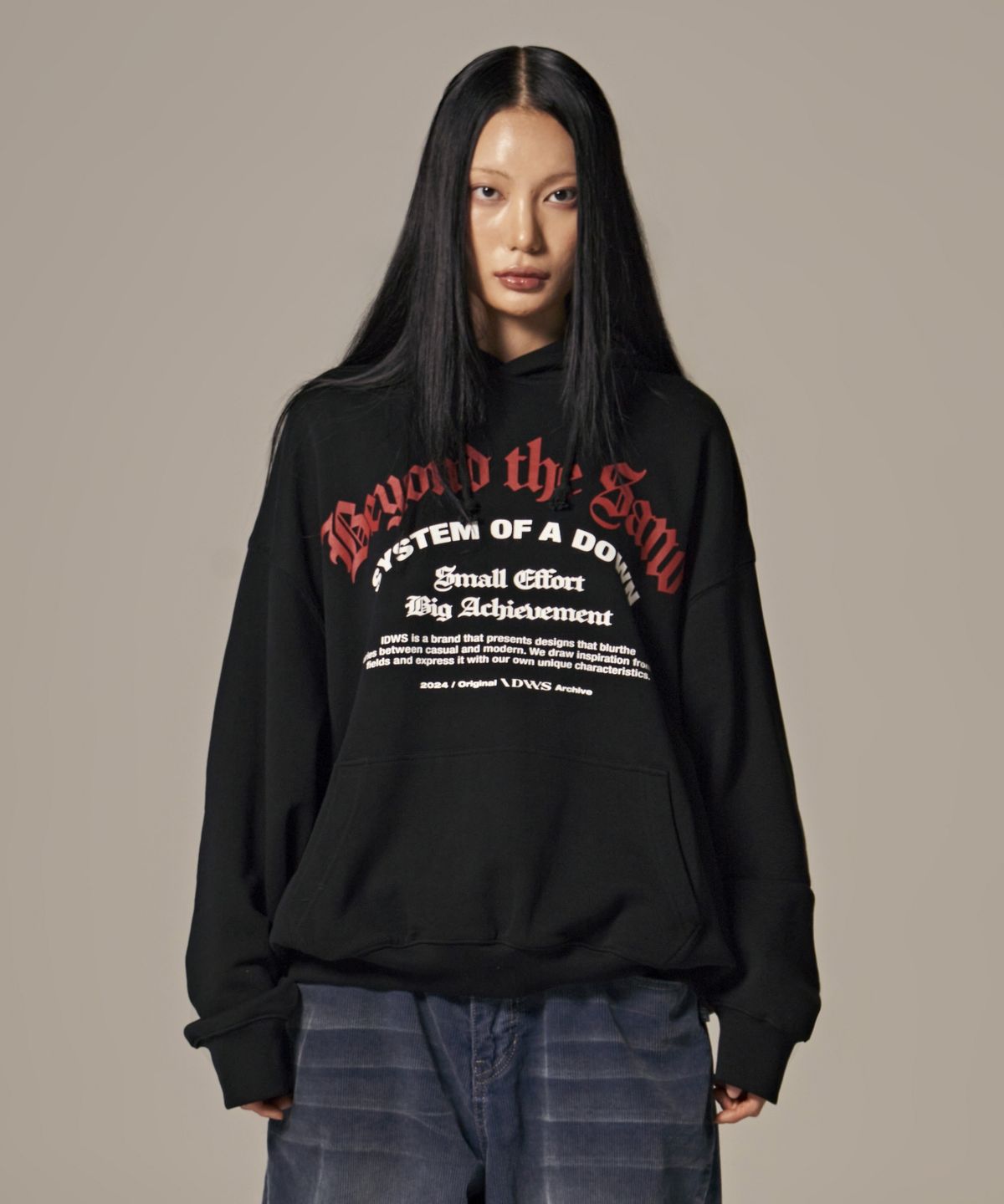 아이돈워너셀(IDWS) System Down Hoodie Black