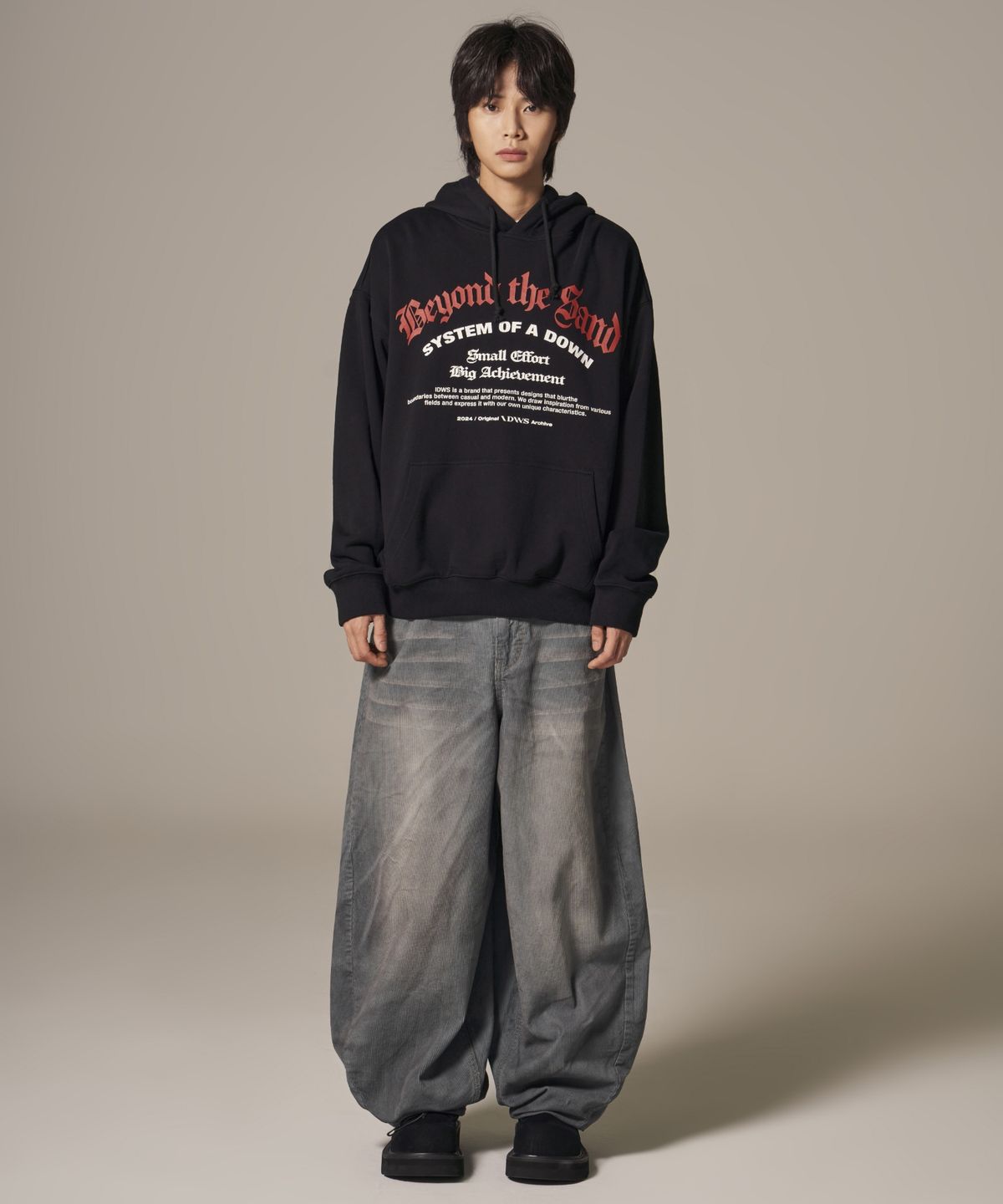 아이돈워너셀(IDWS) System Down Hoodie Black