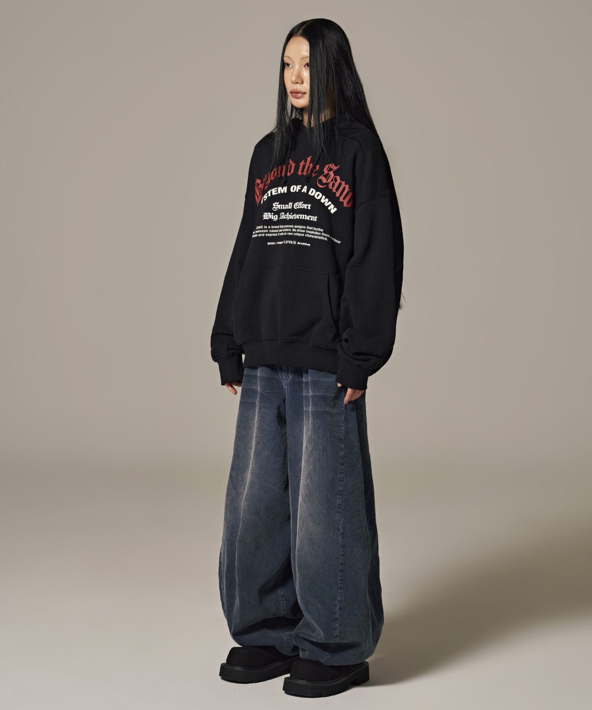 아이돈워너셀(IDWS) System Down Hoodie Black