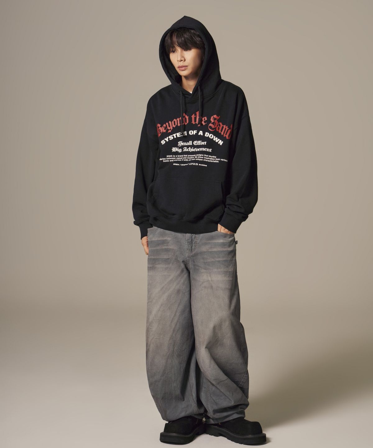 아이돈워너셀(IDWS) System Down Hoodie Black