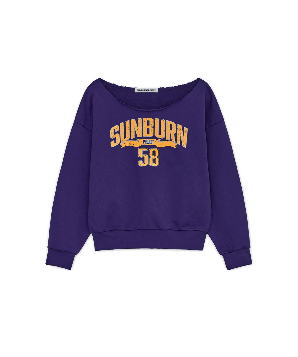 썬번프로젝트(SUNBURNPROJECT) Off-shoulder Sunburn Sweatshirt, PURPLE