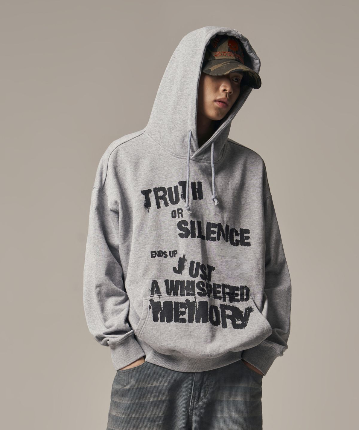 아이돈워너셀(IDWS) Truth Social Hoodie Gray