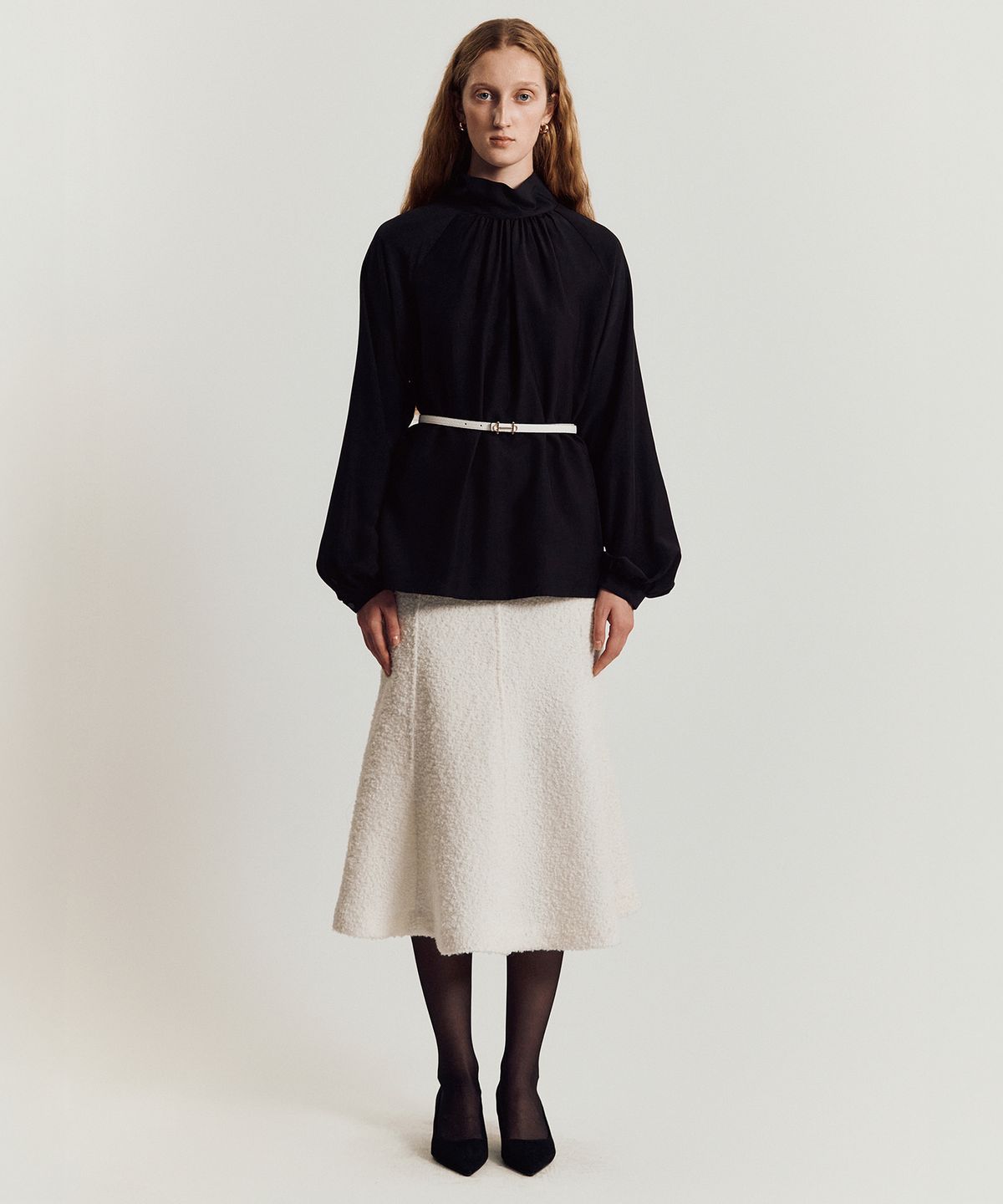 메이버유(MAYVERU) Leila Tie Blouse _ Black