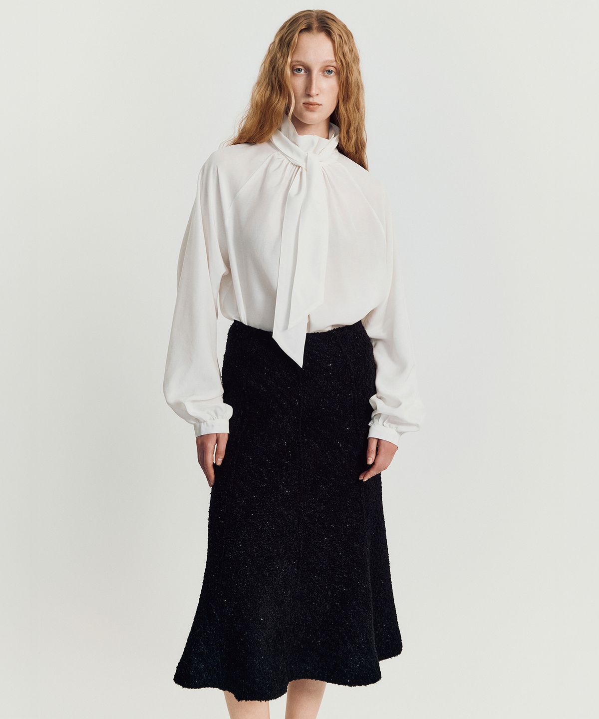 메이버유(MAYVERU) Leila Tie Blouse _ Ivory