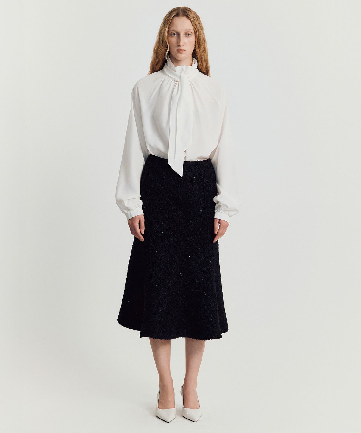 메이버유(MAYVERU) Leila Tie Blouse _ Ivory