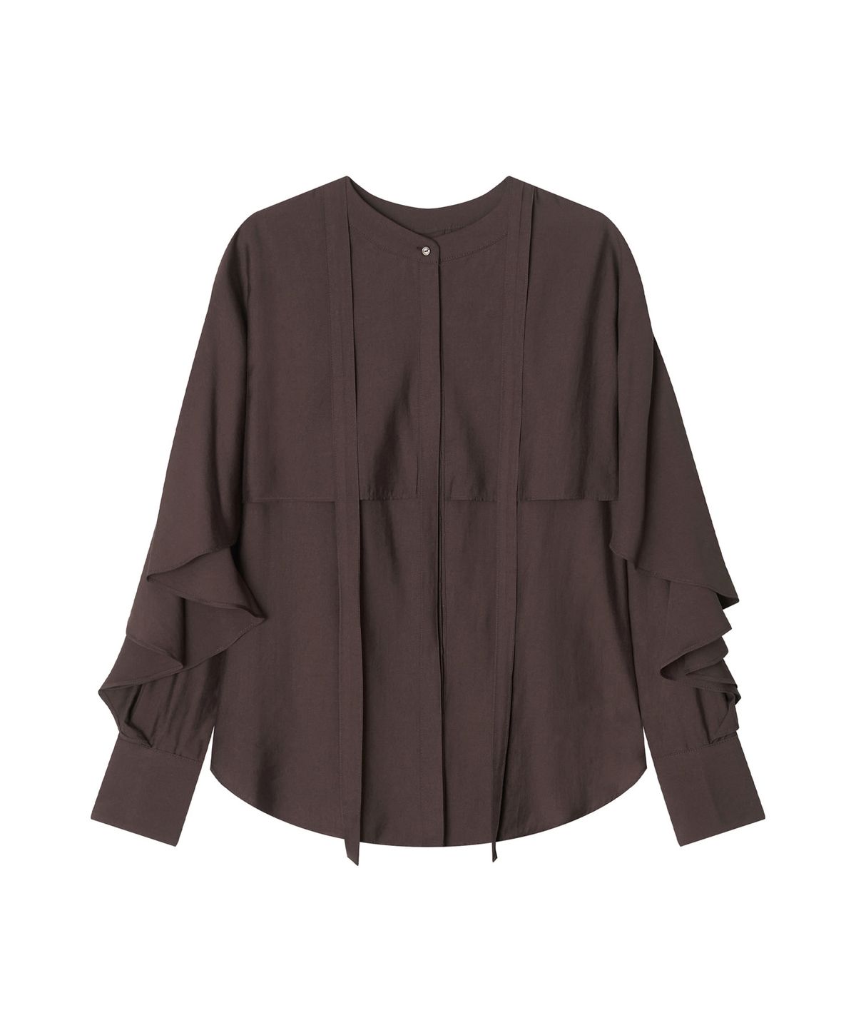 메이버유(MAYVERU) Nadi Cape Blouse _ Brown