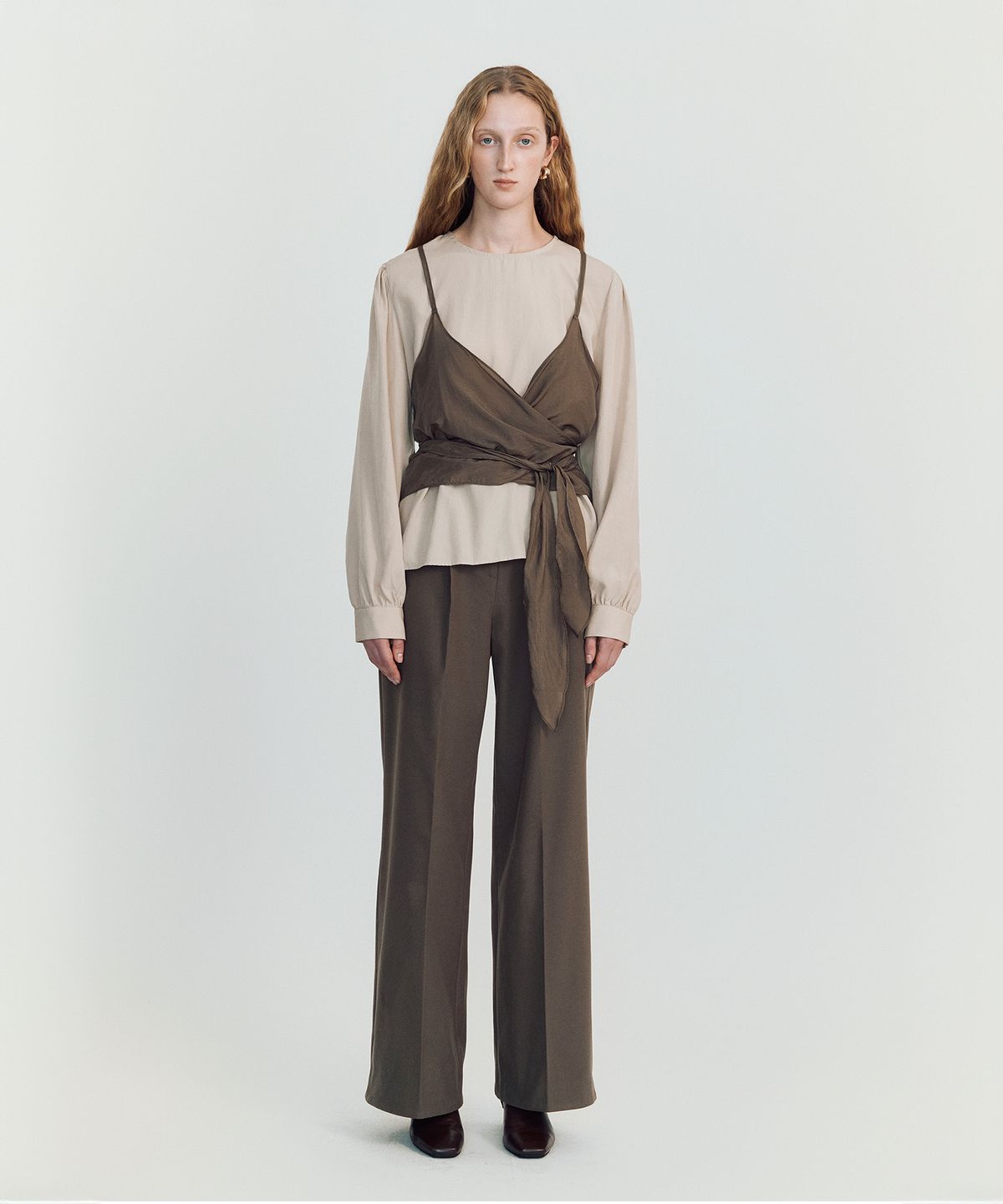 메이버유(MAYVERU) Helia Bustier Blouse _ Beige