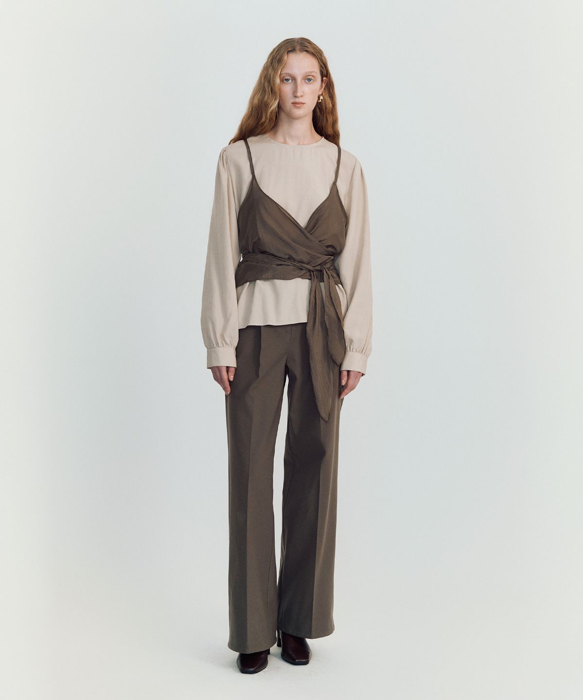 메이버유(MAYVERU) Helia Bustier Blouse _ Beige