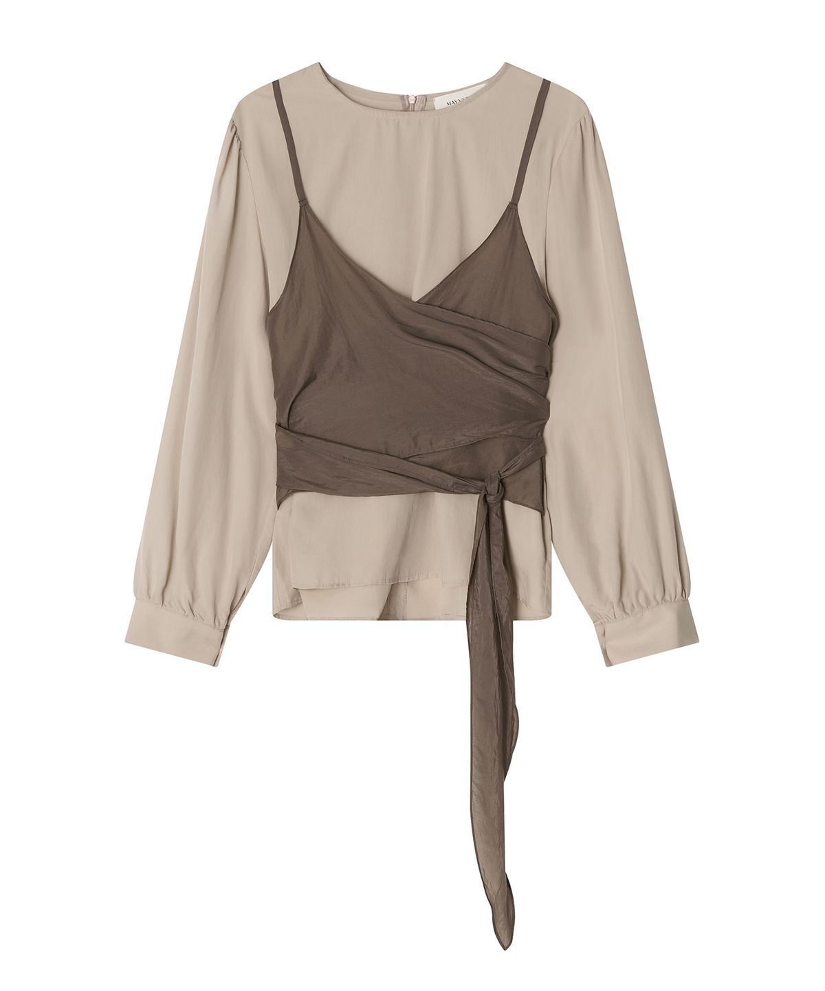 메이버유(MAYVERU) Helia Bustier Blouse _ Beige