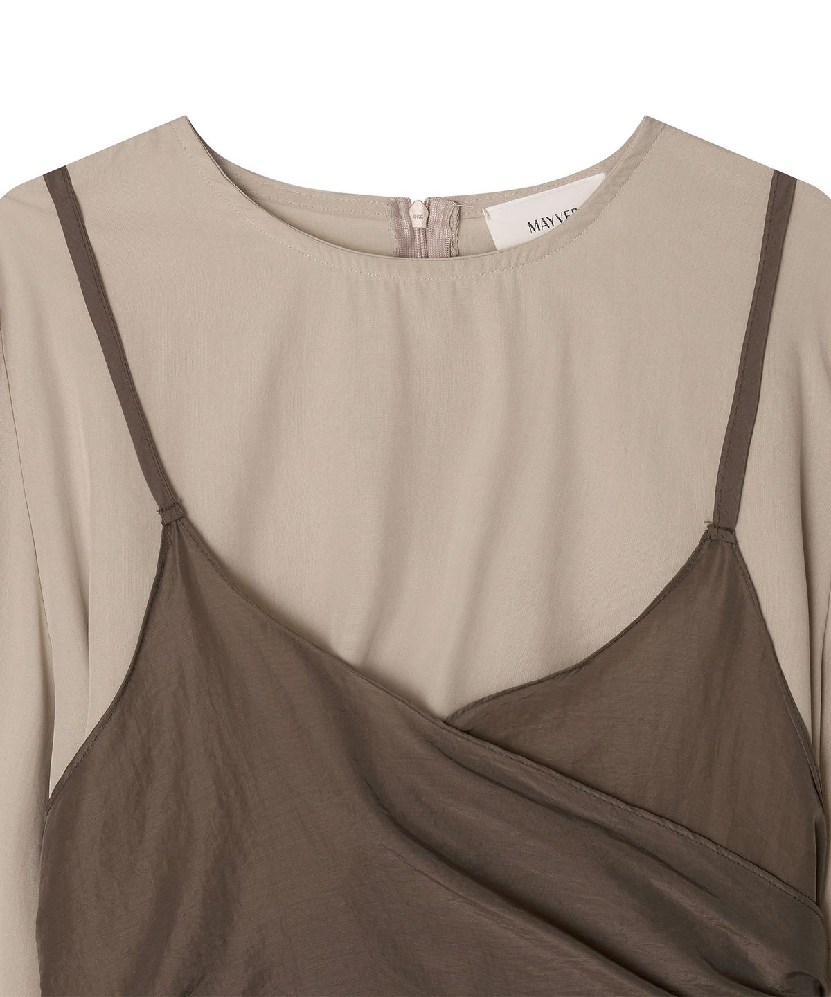 메이버유(MAYVERU) Helia Bustier Blouse _ Beige