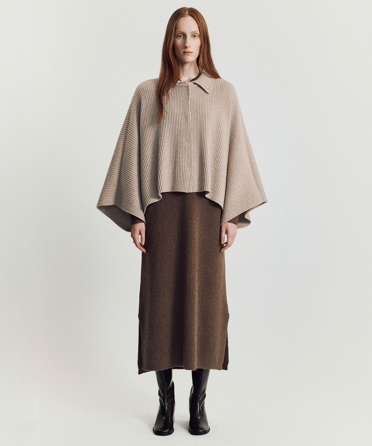 메이버유(MAYVERU) Roddie Cape Knit jacket _ Beige