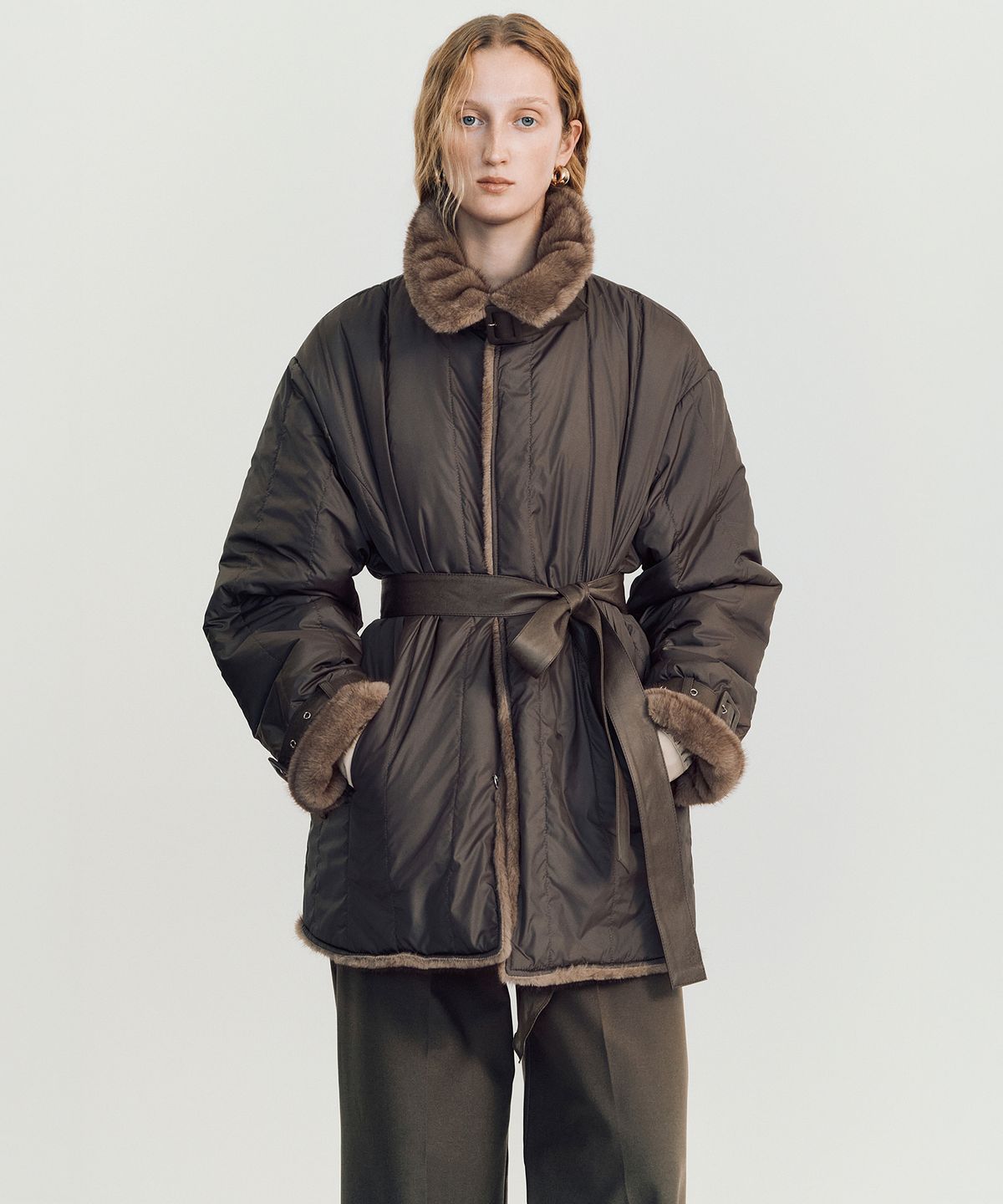 메이버유(MAYVERU) Sicilian reversible fur jacket _ Brown