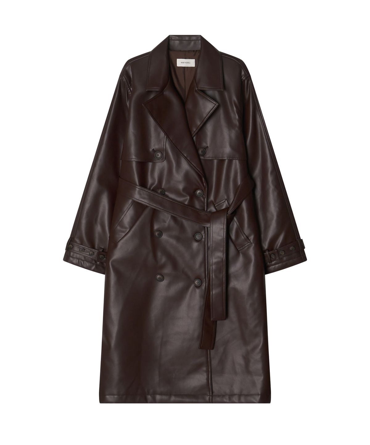 메이버유(MAYVERU) Fonda leather coat _ Brown