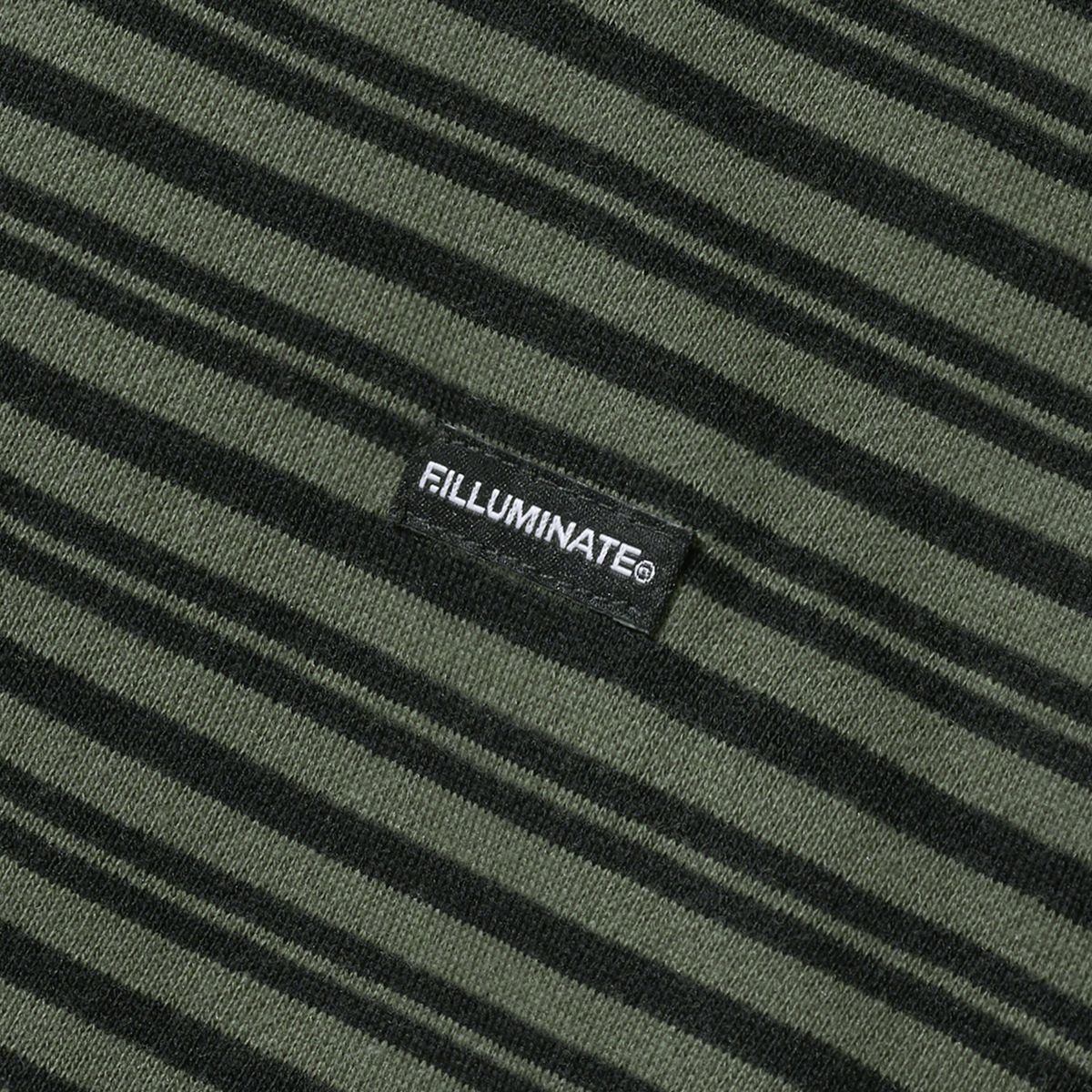 필루미네이트(FILLUMINATE) 스몰 어센틱 스트라이프 후디-카키