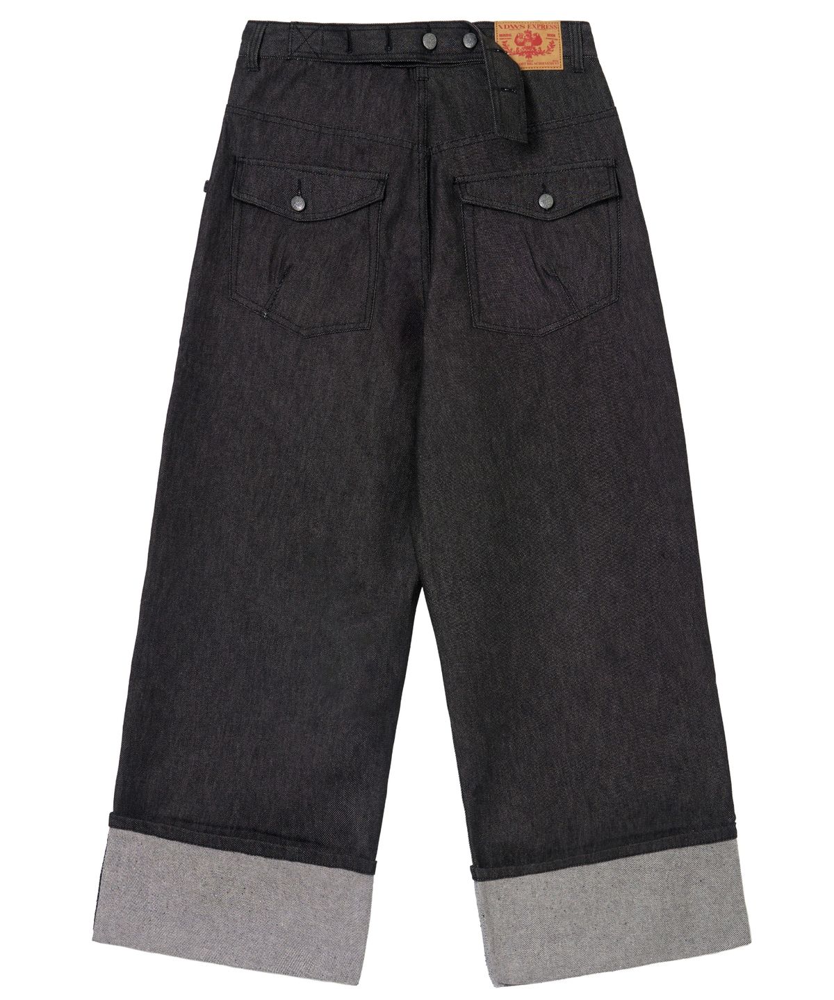 아이돈워너셀(IDWS) Bolly Roll Up Raw Denim Pants Black