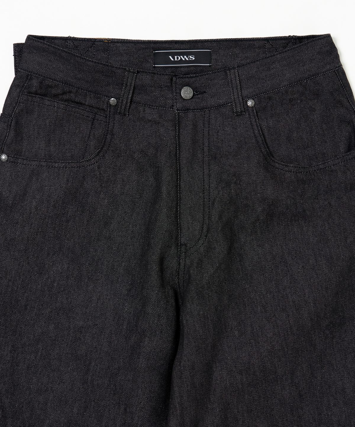 아이돈워너셀(IDWS) Bolly Roll Up Raw Denim Pants Black