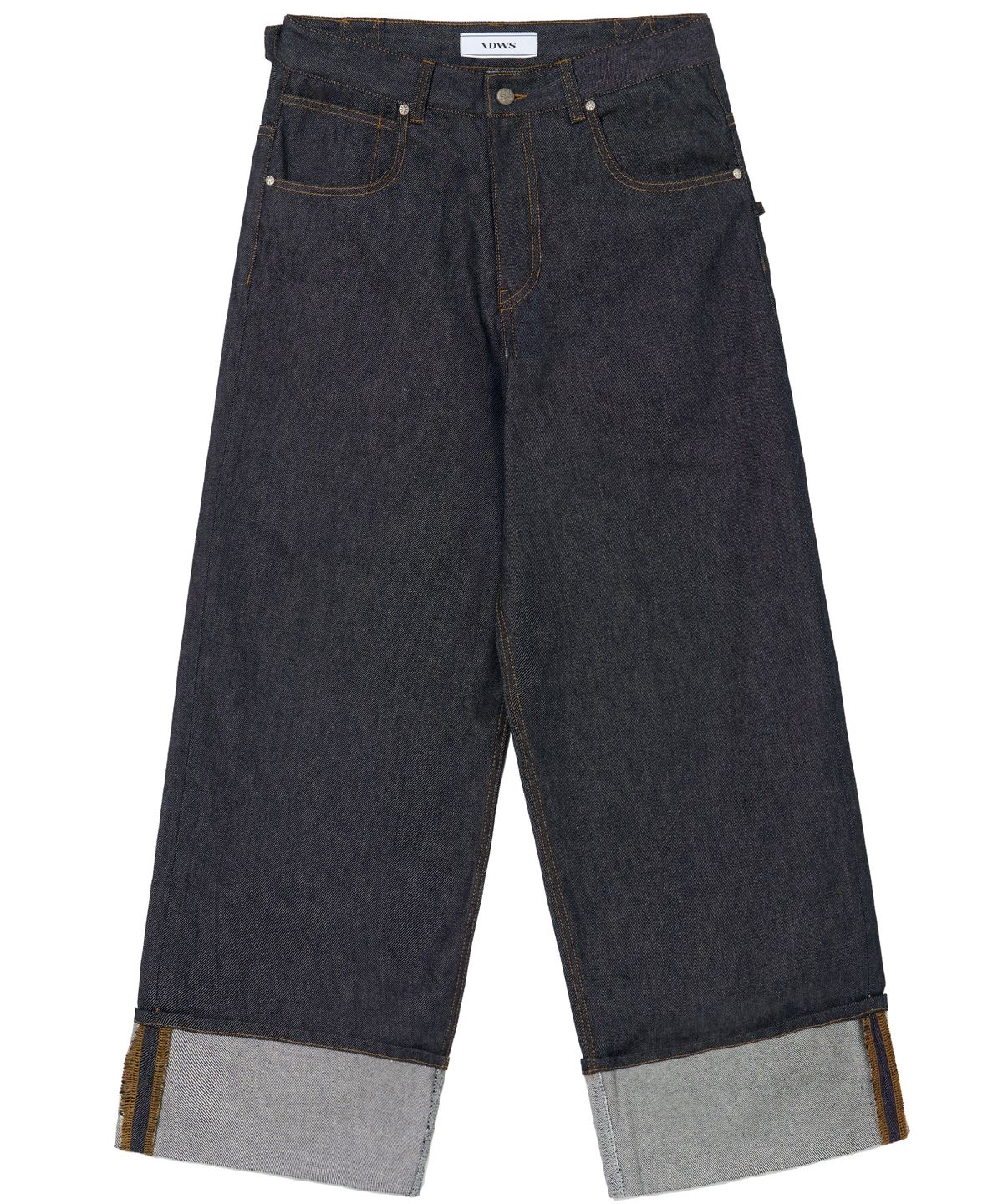 아이돈워너셀(IDWS) Bolly Roll Up Raw Denim Pants Indigo