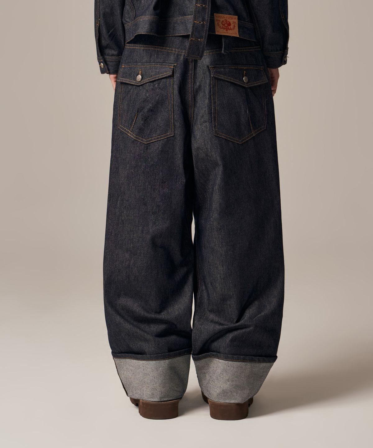 아이돈워너셀(IDWS) Bolly Roll Up Raw Denim Pants Indigo