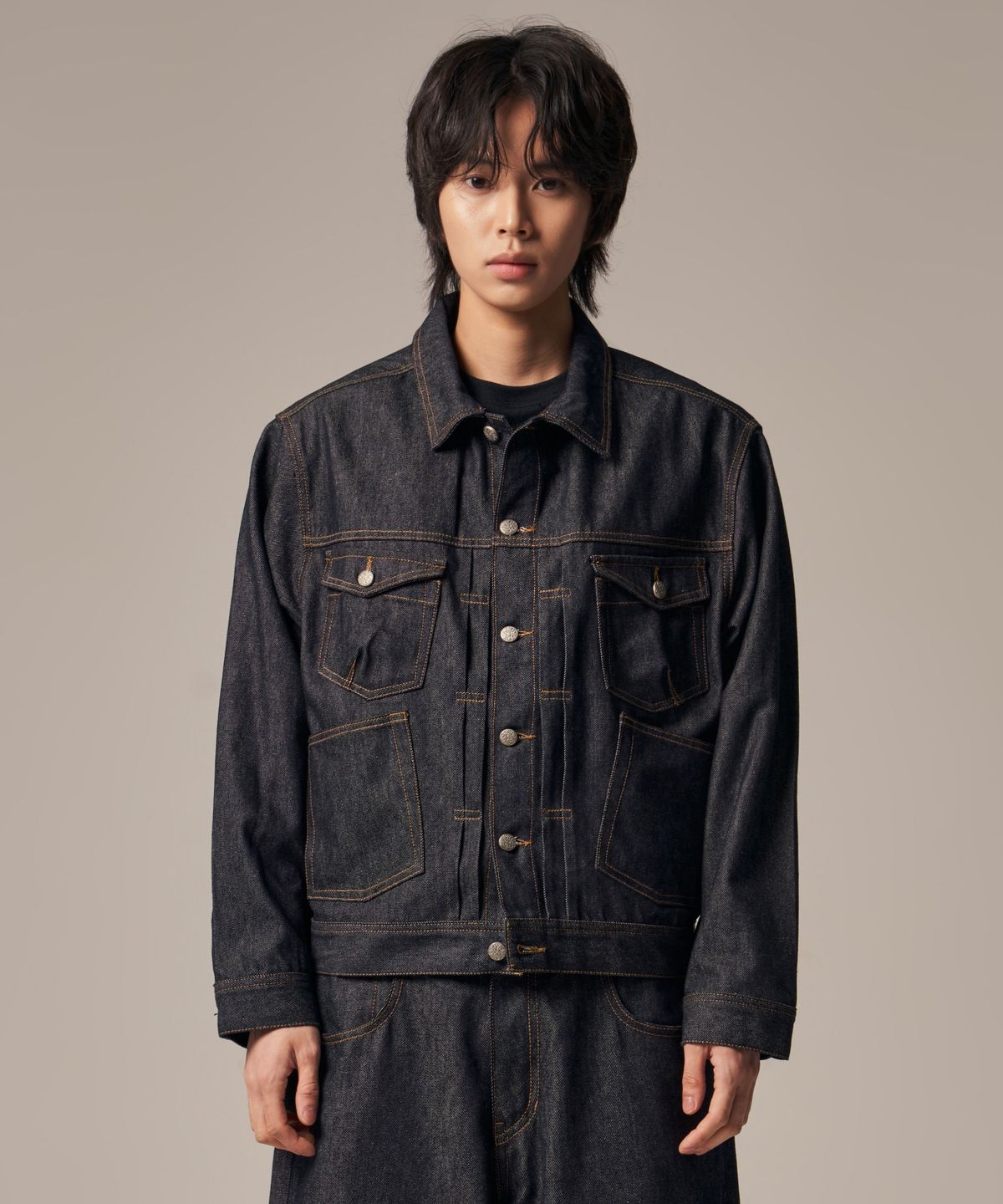 아이돈워너셀(IDWS) Bolly Raw Denim Jacket Indigo