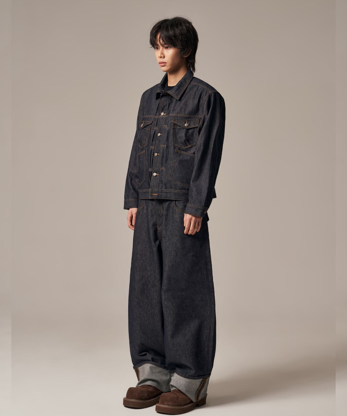 아이돈워너셀(IDWS) Bolly Raw Denim Jacket Indigo