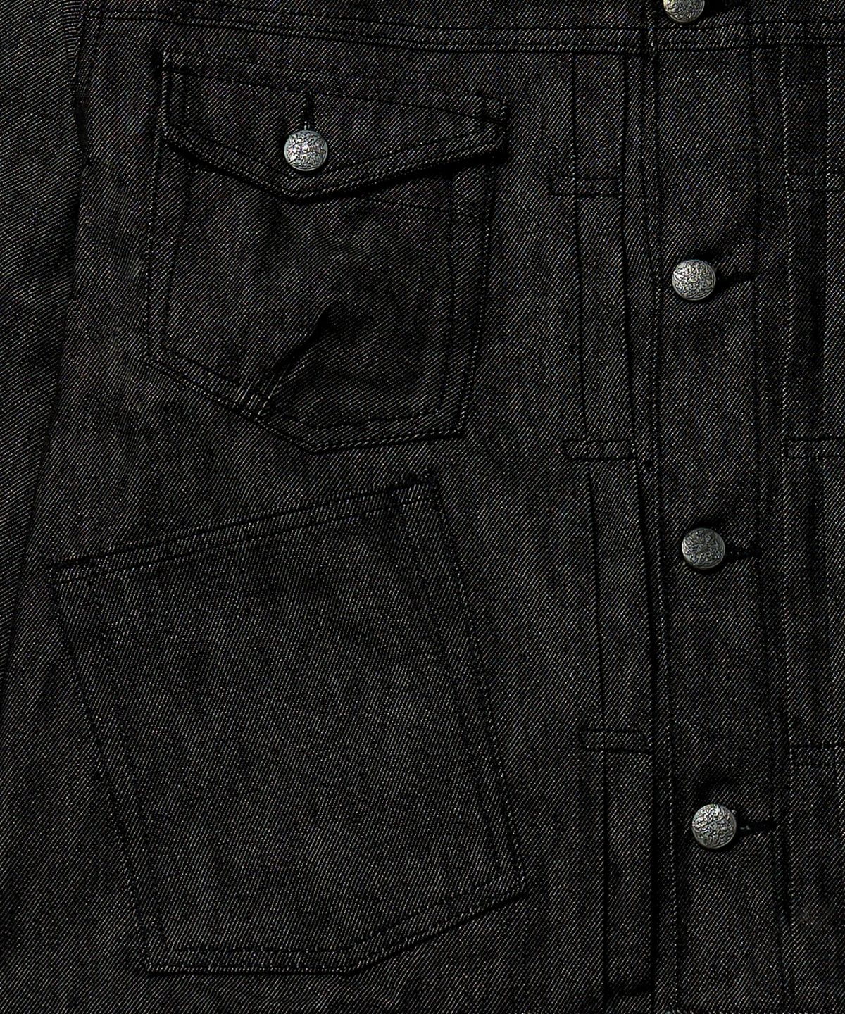 아이돈워너셀(IDWS) Bolly Raw Denim Jacket Black