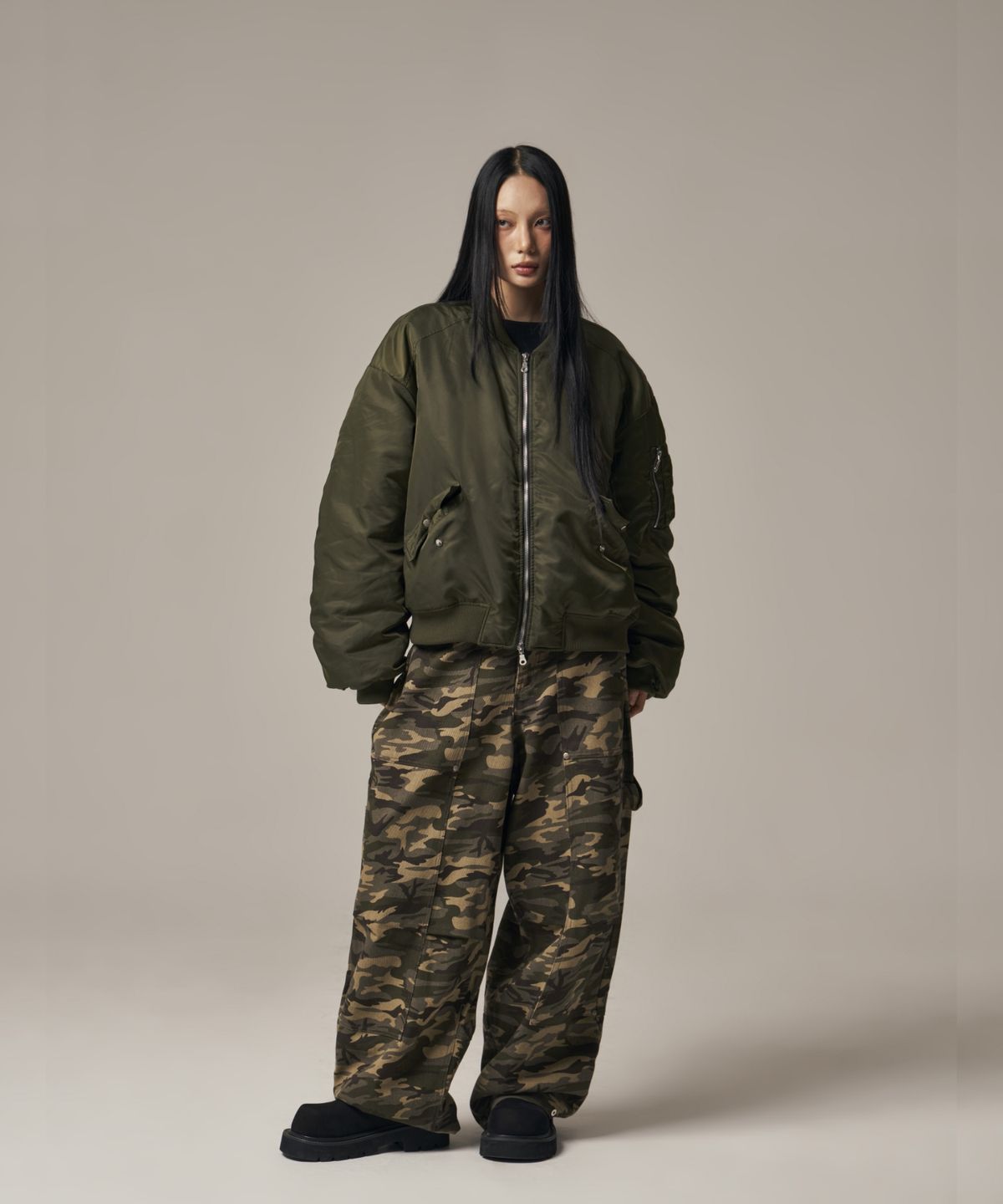 아이돈워너셀(IDWS) Oblique Print Pants Light Multi
