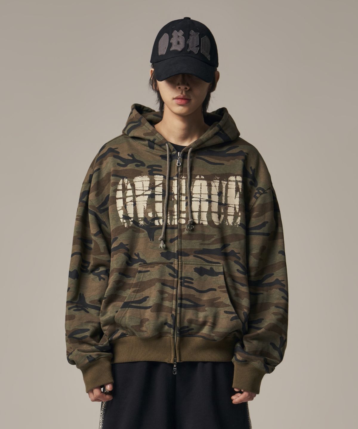 아이돈워너셀(IDWS) Oblique Hoodie Zip Up Light Multi