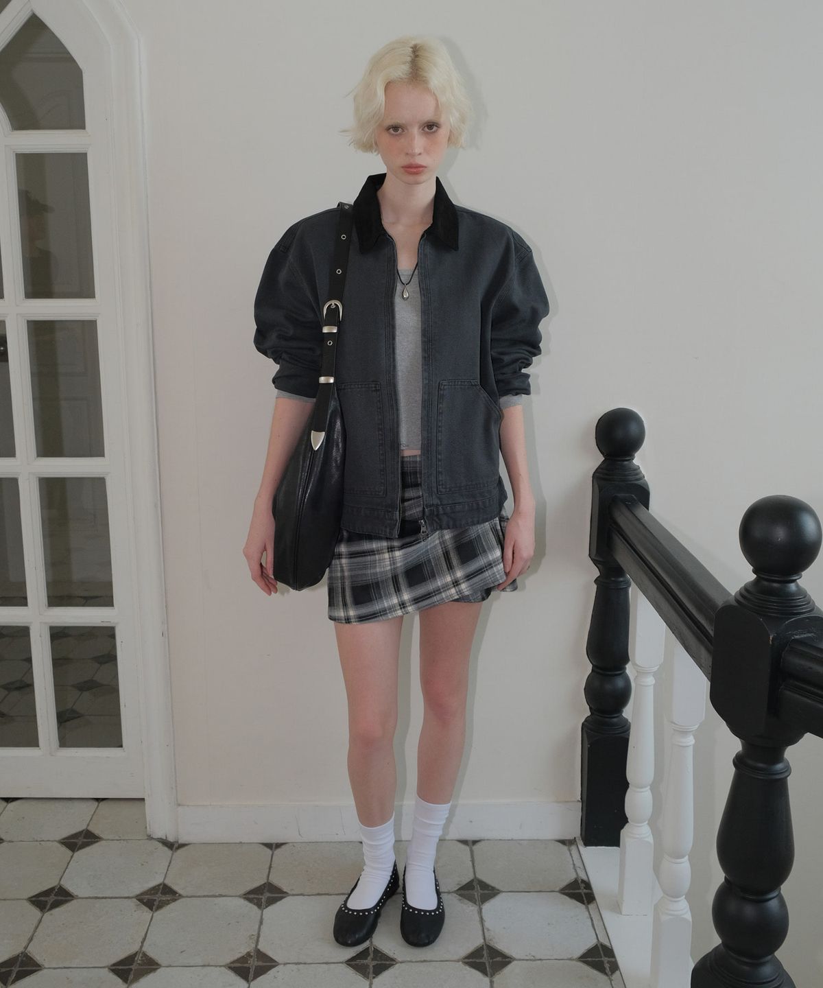 큐리티(CURETTY) C WASHED WORK JACKET_NAVY