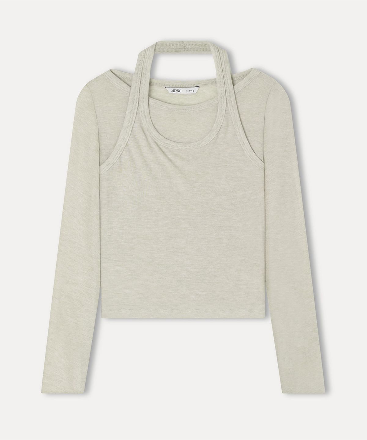 미쏘(MIXXO) 홀터넥 레이어드 긴팔 티셔츠_MIWLWF912C