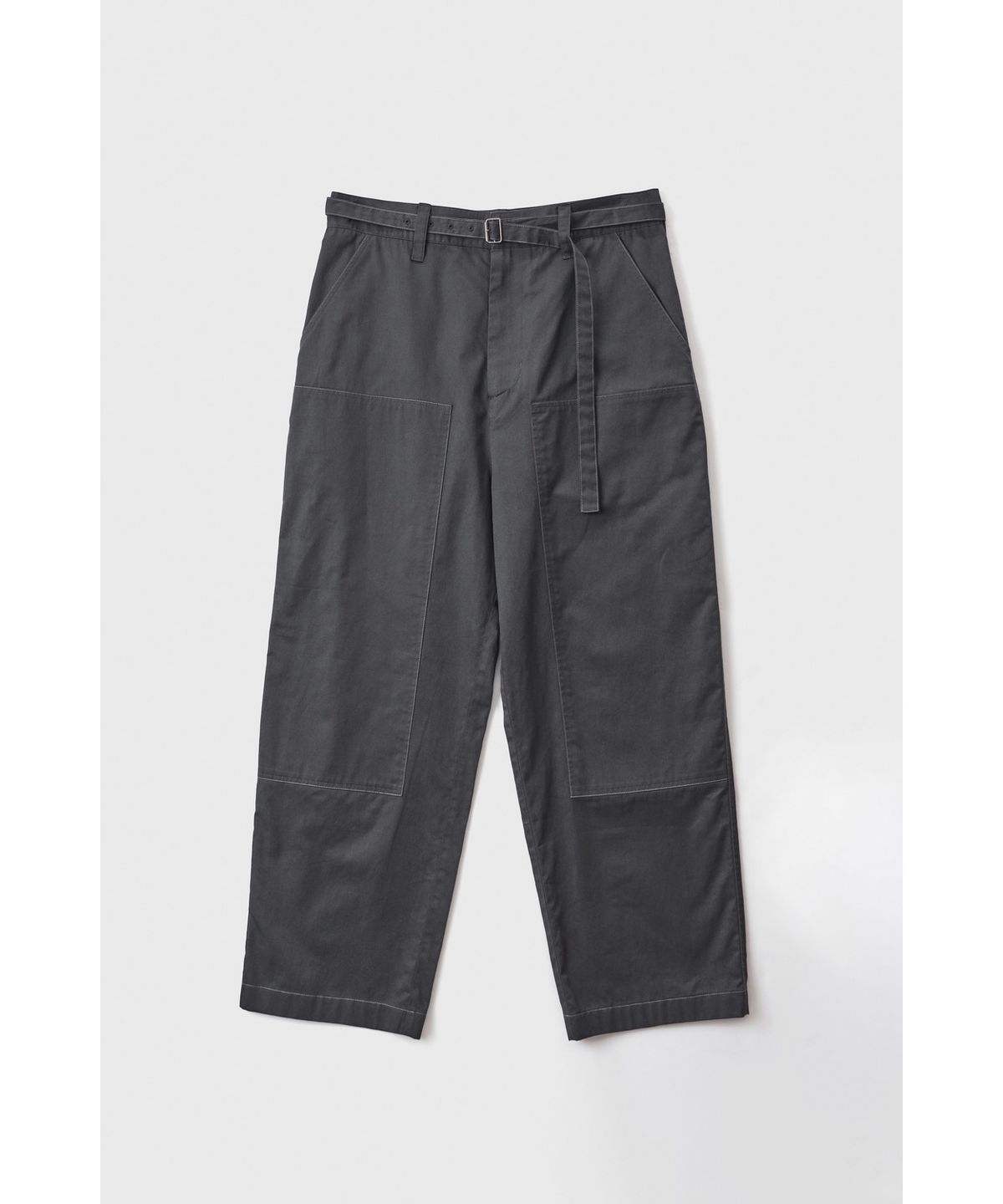 유스(YOUTH) Belted Work Pants - Charcoal Grey