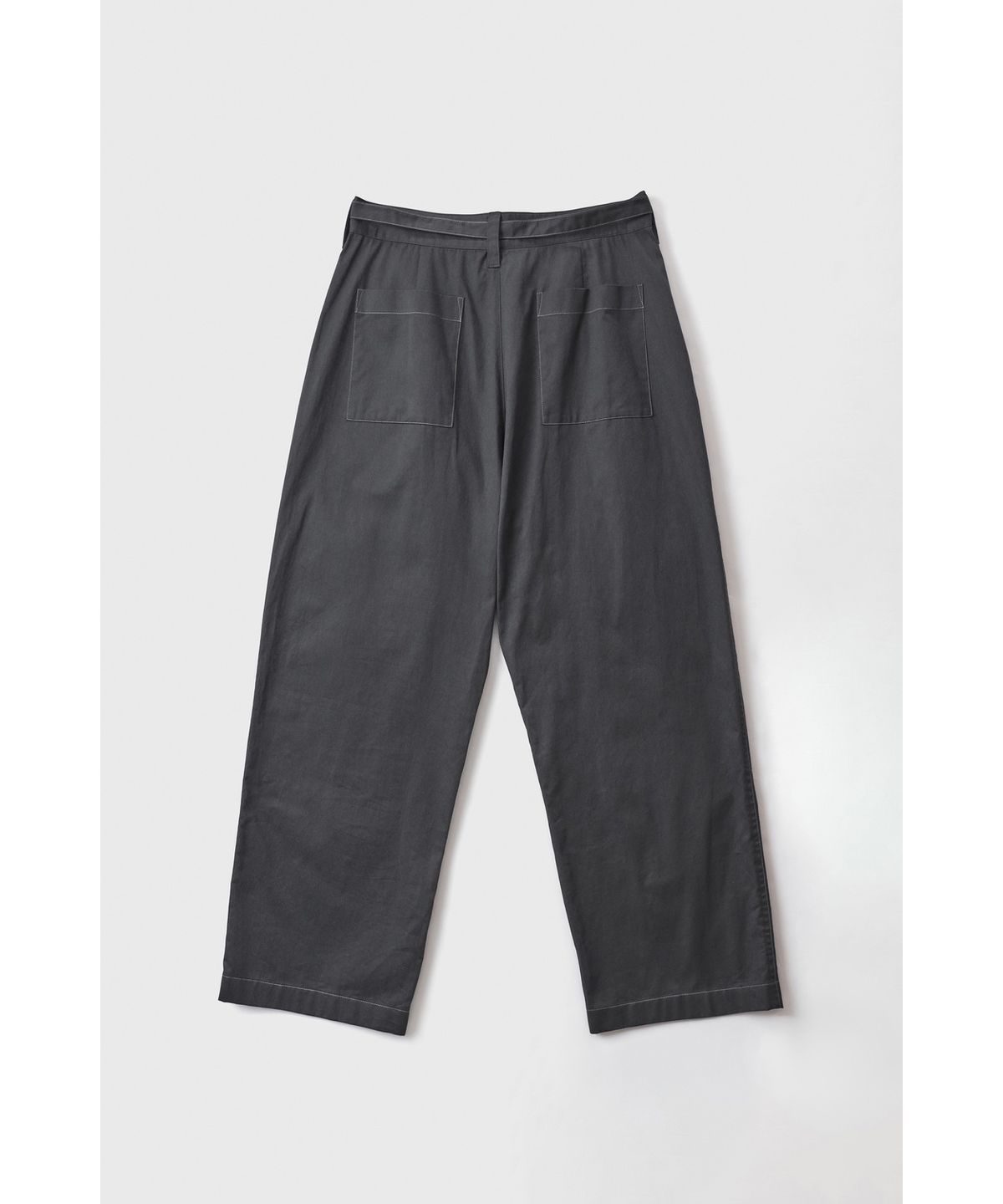 유스(YOUTH) Belted Work Pants - Charcoal Grey