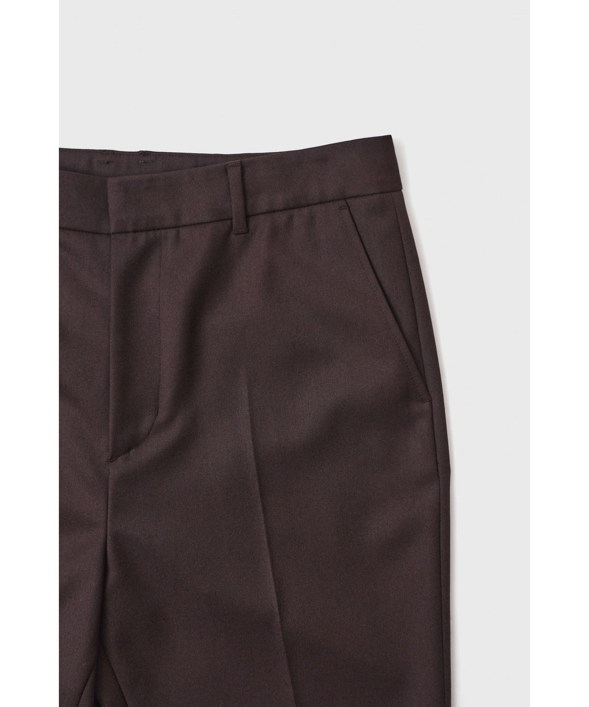 유스(YOUTH) Flared Wool Trousers - Brown