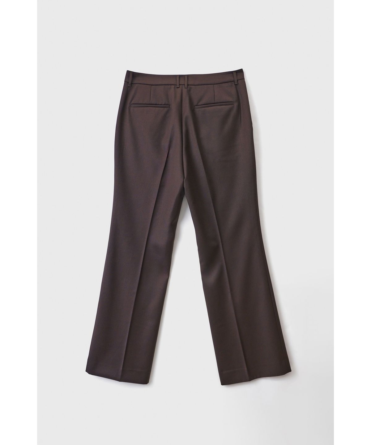 유스(YOUTH) Flared Wool Trousers - Brown