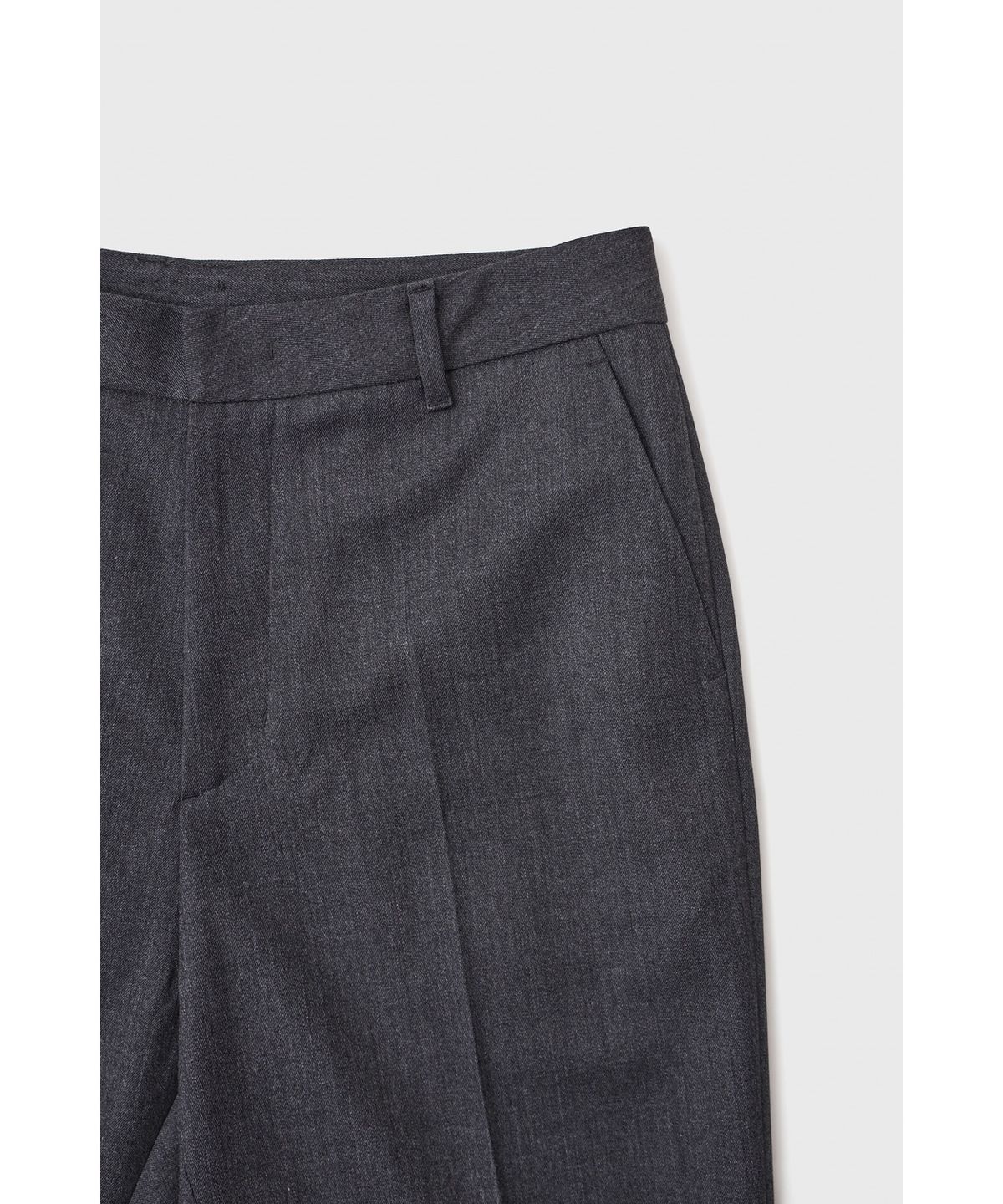 유스(YOUTH) Flared Wool Trousers - Charcoal Grey