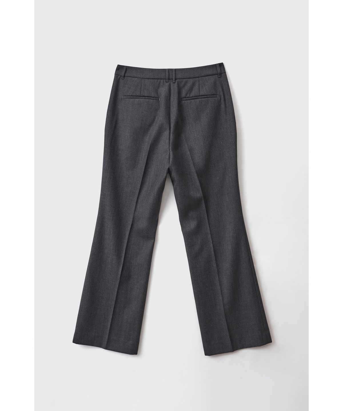 유스(YOUTH) Flared Wool Trousers - Charcoal Grey
