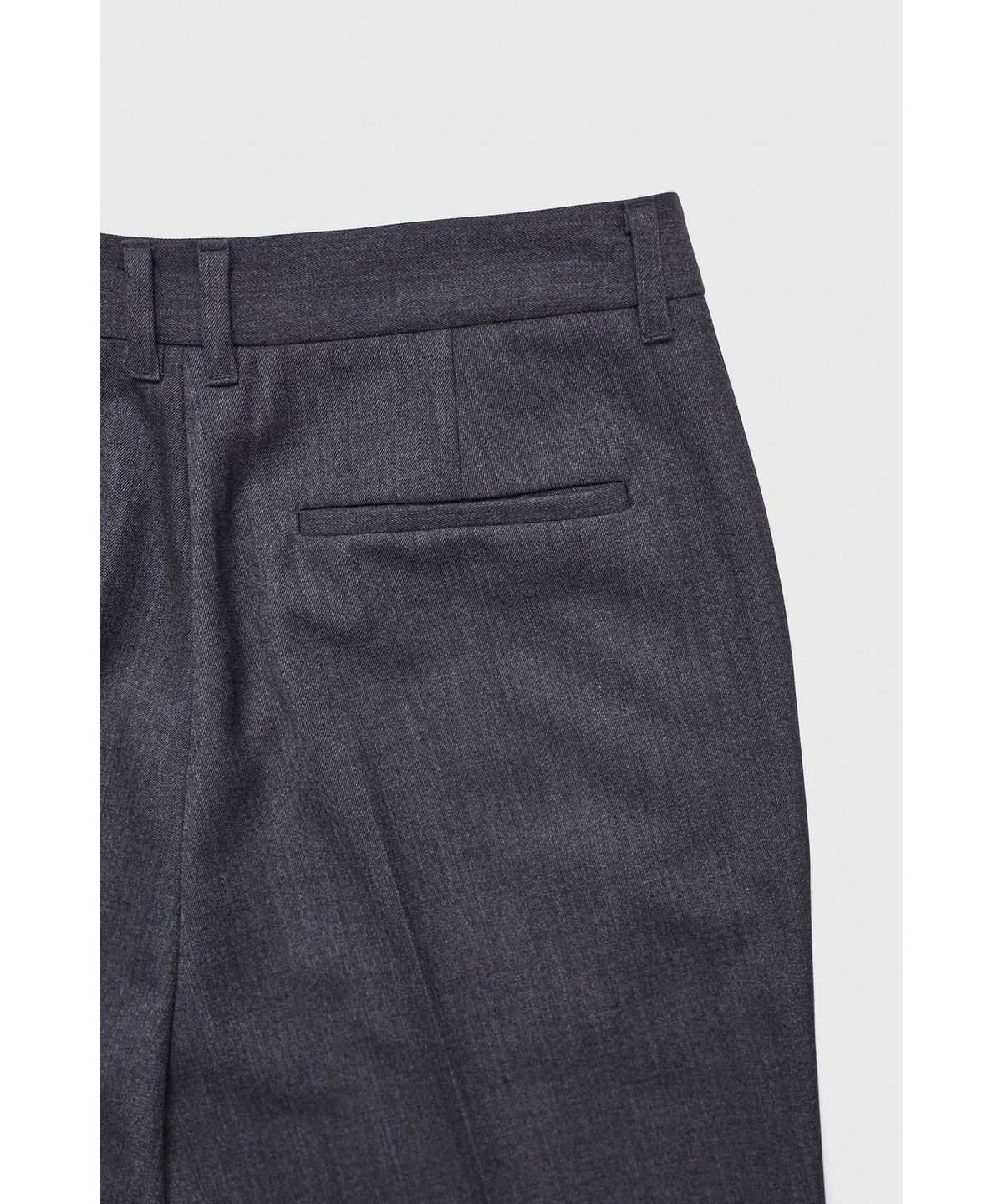 유스(YOUTH) Flared Wool Trousers - Charcoal Grey