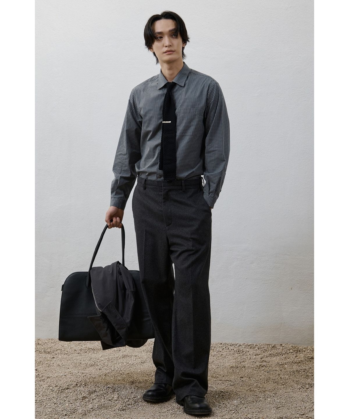 유스(YOUTH) Waist line Trousers - Charcoal Grey