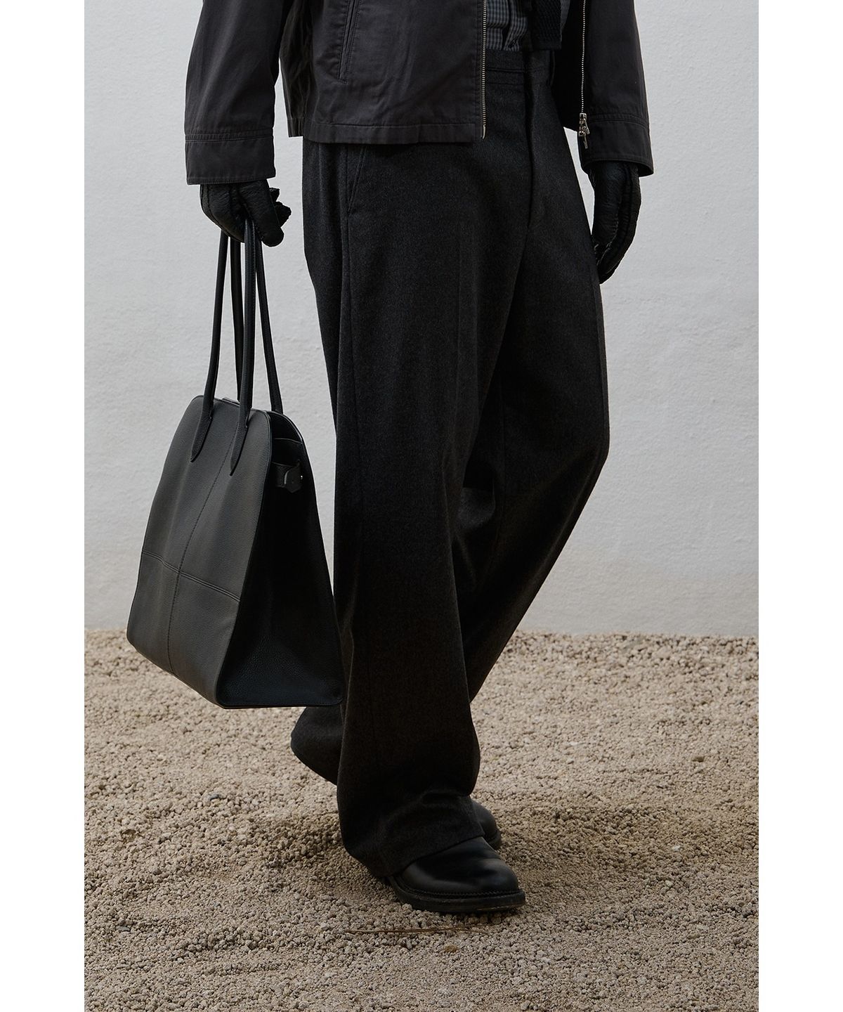 유스(YOUTH) Waist line Trousers - Charcoal Grey