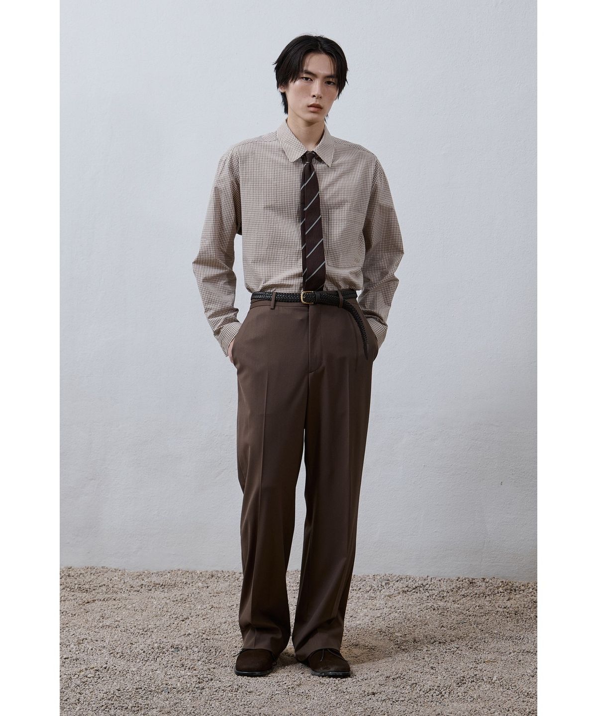 유스(YOUTH) Waist line Trousers - Brown