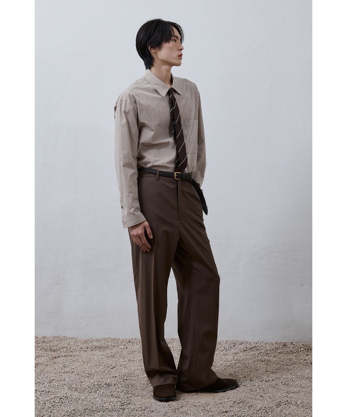 유스(YOUTH) Waist line Trousers - Brown