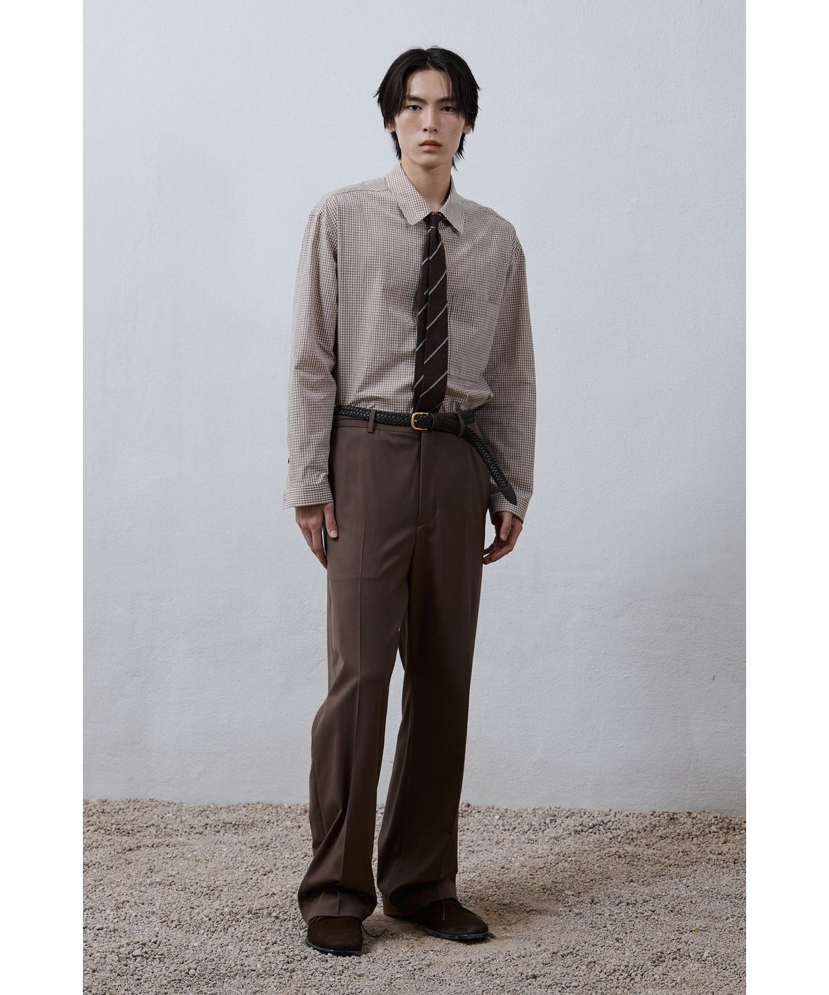 유스(YOUTH) Waist line Trousers - Brown
