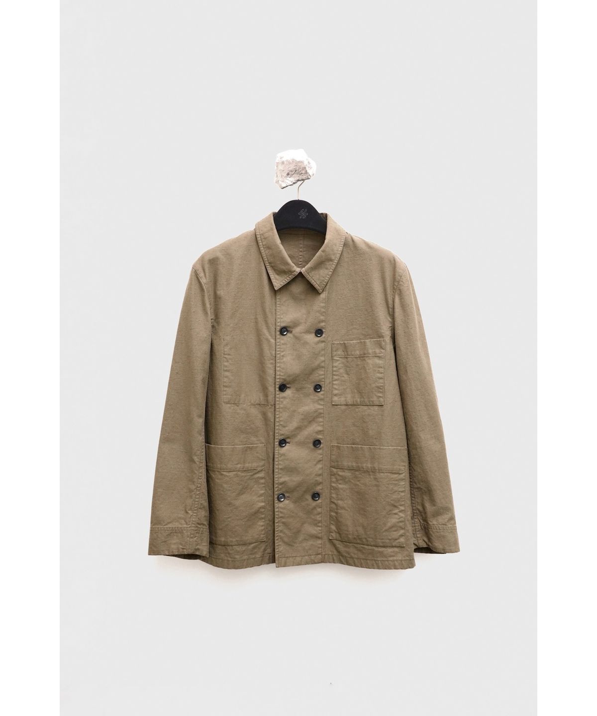 유스(YOUTH) Double Breasted French Work Jacket - Moss